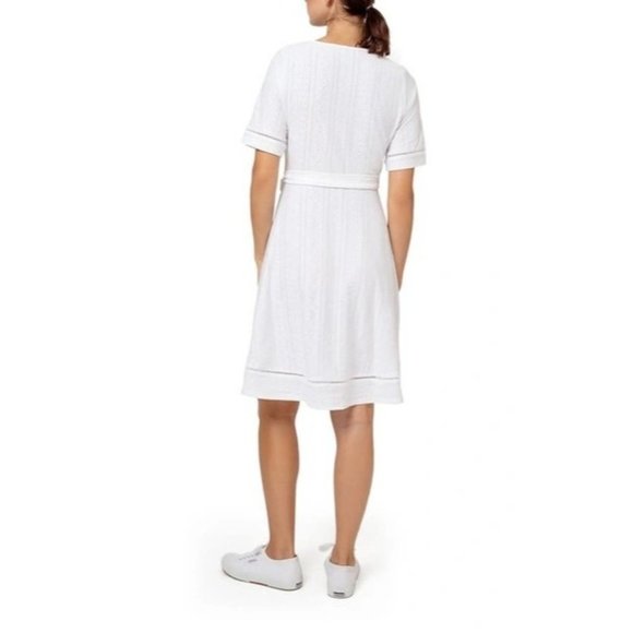 LEOTA Genesis Eyelet Jersey Dress in White - NWT - Small - Picture 3 of 3